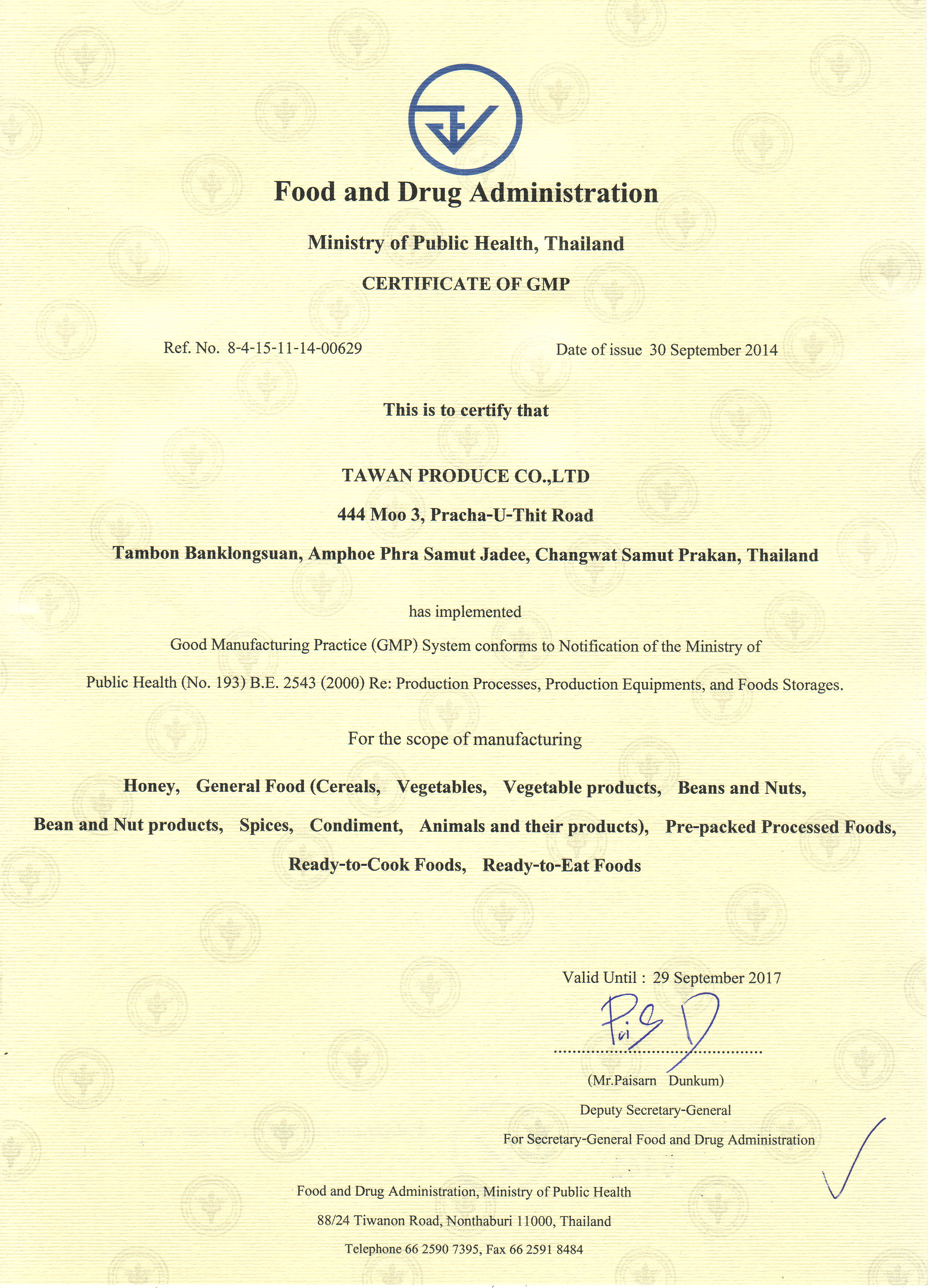 Food And Administration