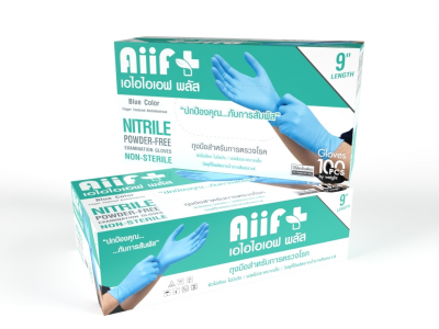 Aiif+ ถุงมือสำหรับตรวจโรค - ไนไตร