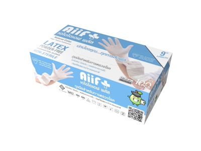 Aiif+ ถุงมือสำหรับตรวจโรค - ลาเท็กซ์ ถุงมือยางธรรมชาติ แบบไม่มีแป้ง